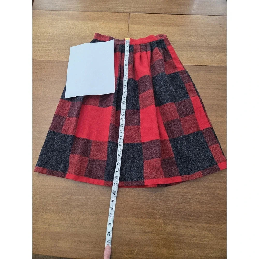 Vtg The Us Clothing Co Wool Blend Tartan Plaid Pleated Skirt Women's‎ 11/12